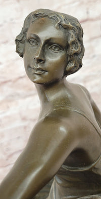 Ballet Dancer Bronze Statue Female Sculpture Home Decor by Bruno Zach