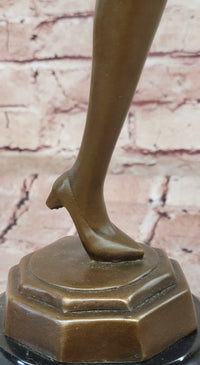 Ballet Dancer Bronze Statue Female Sculpture Home Decor by Bruno Zach
