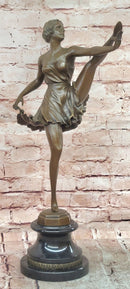 Ballet Dancer Bronze Statue Female Sculpture Home Decor by Bruno Zach