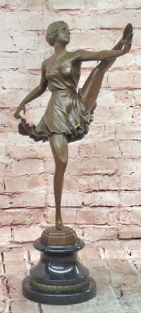 Ballet Dancer Bronze Statue Female Sculpture Home Decor by Bruno Zach