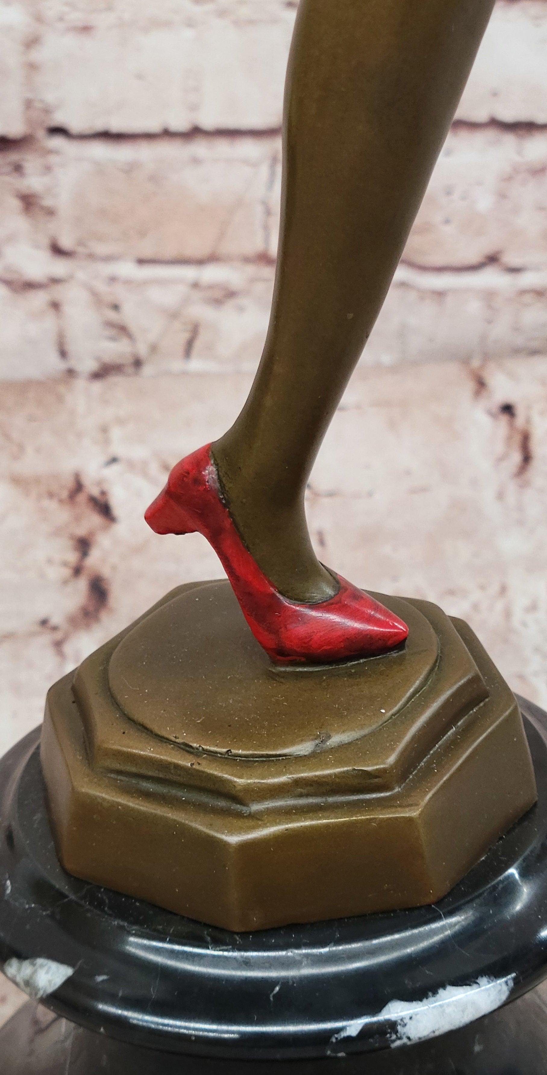 Art Deco Rare Bruno Zach High Kick with Cold Paint Genuine Bronze Sculpture