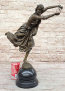 Female Figure in High Heels & Dress - Art Deco Bronze by Colinet