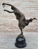 Female Figure in High Heels & Dress - Art Deco Bronze by Colinet