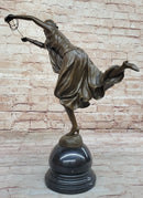 Female Figure in High Heels & Dress - Art Deco Bronze by Colinet