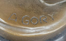 Art Deco Flapper Dancer Hot Cast Bronze Sculpture by A. Gory