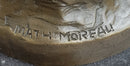 Signed Math. Moreau, Bronze Sculpture Venus w/Cherub ''Bond of Love'' Statue
