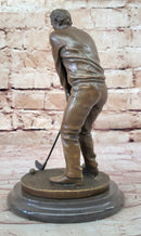 Golfer Playing Golf Bronze Marble Trophy PGA Signed Art