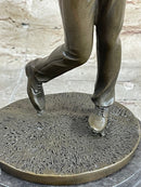 Golfer W. Club Swing Bronze Sculpture By Milo Signed NR