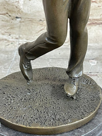 Golfer W. Club Swing Bronze Sculpture By Milo Signed NR