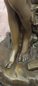 Hand Made Moreau Cupid with Wings Romantic Gesture Bronze Sculpture