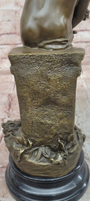 Hand Made Moreau Cupid with Wings Romantic Gesture Bronze Sculpture