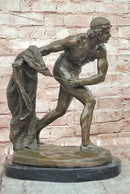 Edme Anthony NOEL French Art Deco Bronze Retiary Sculpture Hand Made Statue