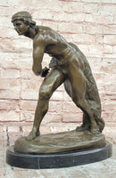Edme Anthony NOEL French Art Deco Bronze Retiary Sculpture Hand Made Statue