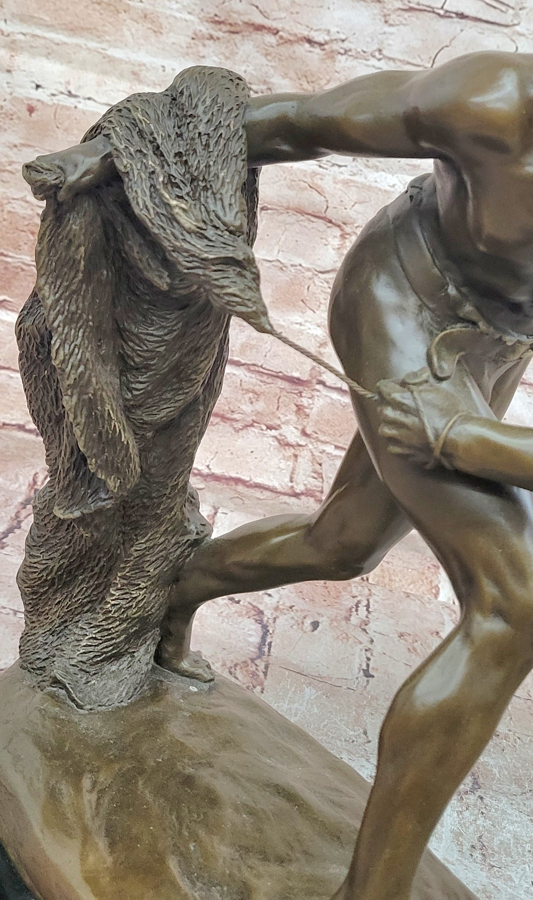 Edme Anthony NOEL French Art Deco Bronze Retiary Sculpture Hand Made Statue