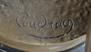 Coudray Egyptian Harp Player – Bronze Sculpture on Marble Base