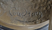 Coudray Egyptian Harp Player – Bronze Sculpture on Marble Base