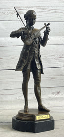 Wolfgang Amadeus Mozart Bronze Sculpture on Marble Base