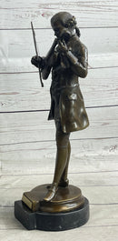 Wolfgang Amadeus Mozart Bronze Sculpture on Marble Base