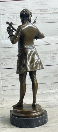 Wolfgang Amadeus Mozart Bronze Sculpture on Marble Base