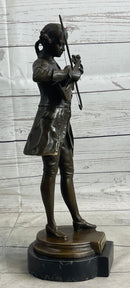 Wolfgang Amadeus Mozart Bronze Sculpture on Marble Base