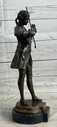 Wolfgang Amadeus Mozart Bronze Sculpture on Marble Base