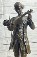 Wolfgang Amadeus Mozart Bronze Sculpture on Marble Base
