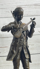 Wolfgang Amadeus Mozart Bronze Sculpture on Marble Base