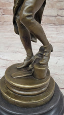 Lulli Enfant after Adrien Étienne Gaudez Bronze Violinist 15" x 5"