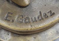Lulli Enfant after Adrien Étienne Gaudez Bronze Violinist 15" x 5"