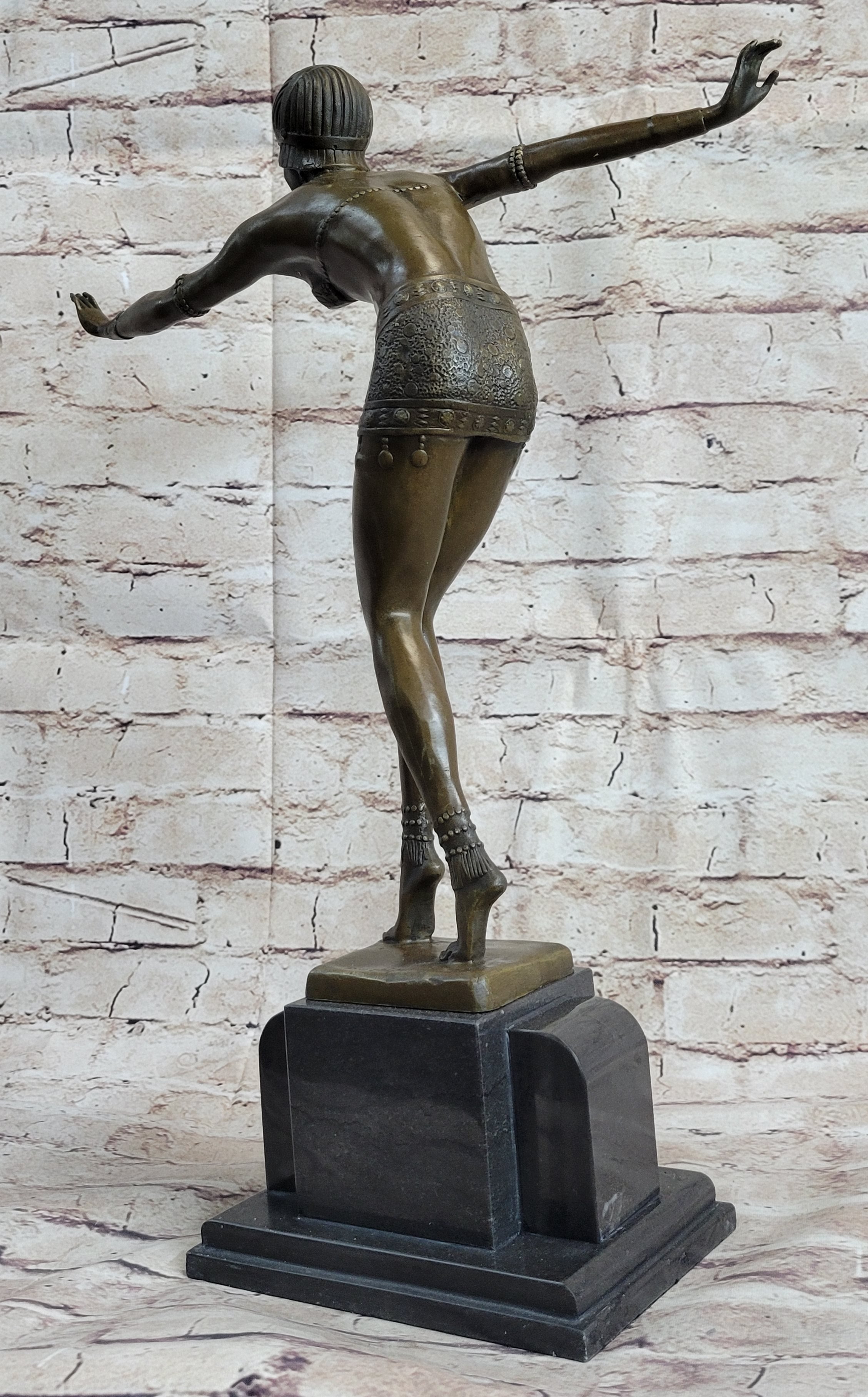 Phoenician Dancer Art Deco Bronze Sculpture by D.H. Chiparus 19" x 14"