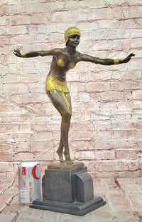 Chiparus Step Foot Dancer Bronze Sculpture Embodies the Grace of the Art Deco Era