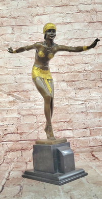 Chiparus Step Foot Dancer Bronze Sculpture Embodies the Grace of the Art Deco Era