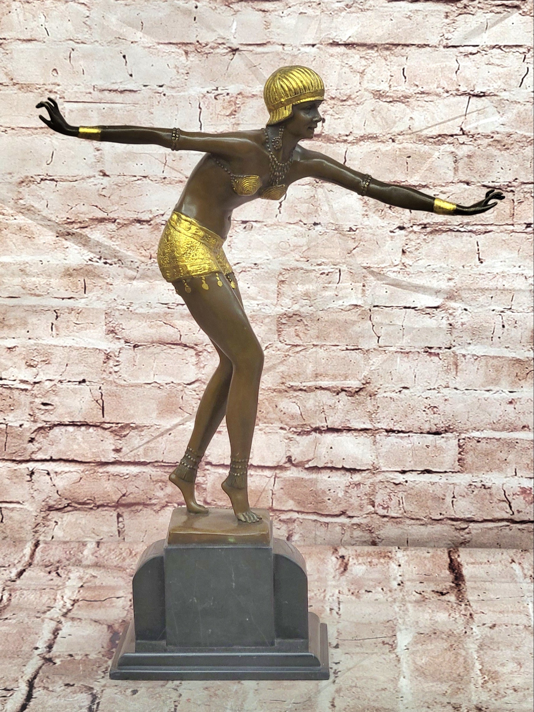 Chiparus Step Foot Dancer Bronze Sculpture Embodies the Grace of the Art Deco Era
