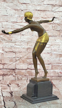 Chiparus Step Foot Dancer Bronze Sculpture Embodies the Grace of the Art Deco Era
