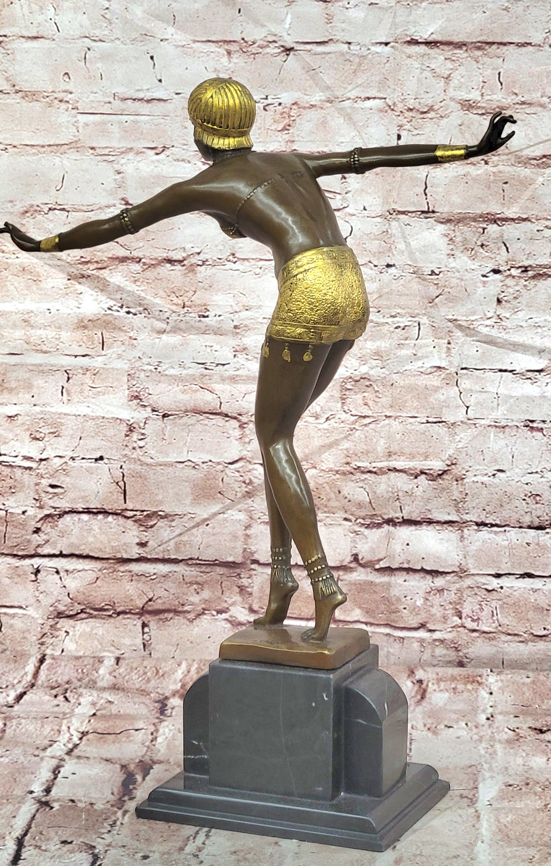 Chiparus Step Foot Dancer Bronze Sculpture Embodies the Grace of the Art Deco Era