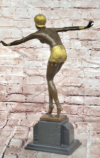 Chiparus Step Foot Dancer Bronze Sculpture Embodies the Grace of the Art Deco Era