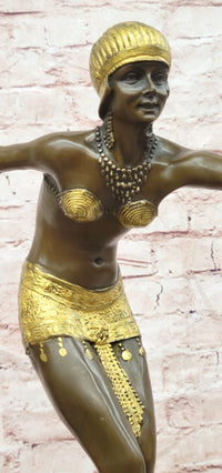 Chiparus Step Foot Dancer Bronze Sculpture Embodies the Grace of the Art Deco Era