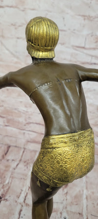 Chiparus Step Foot Dancer Bronze Sculpture Embodies the Grace of the Art Deco Era