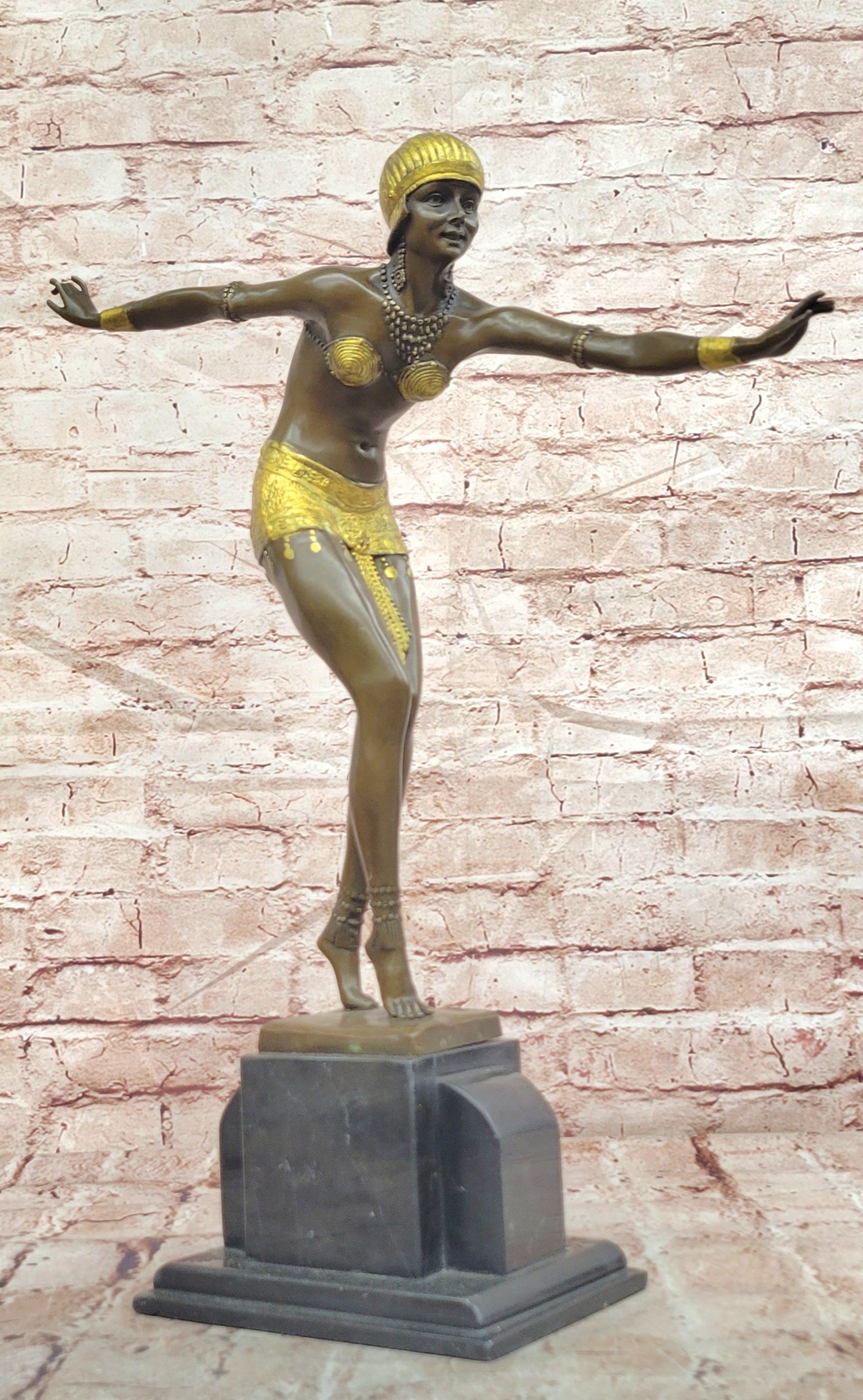 Chiparus Step Foot Dancer Bronze Sculpture Embodies the Grace of the Art Deco Era