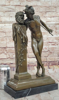 Hippolyte Alexandre Julien Moulin French Bronze Sculpture The Secret from Above