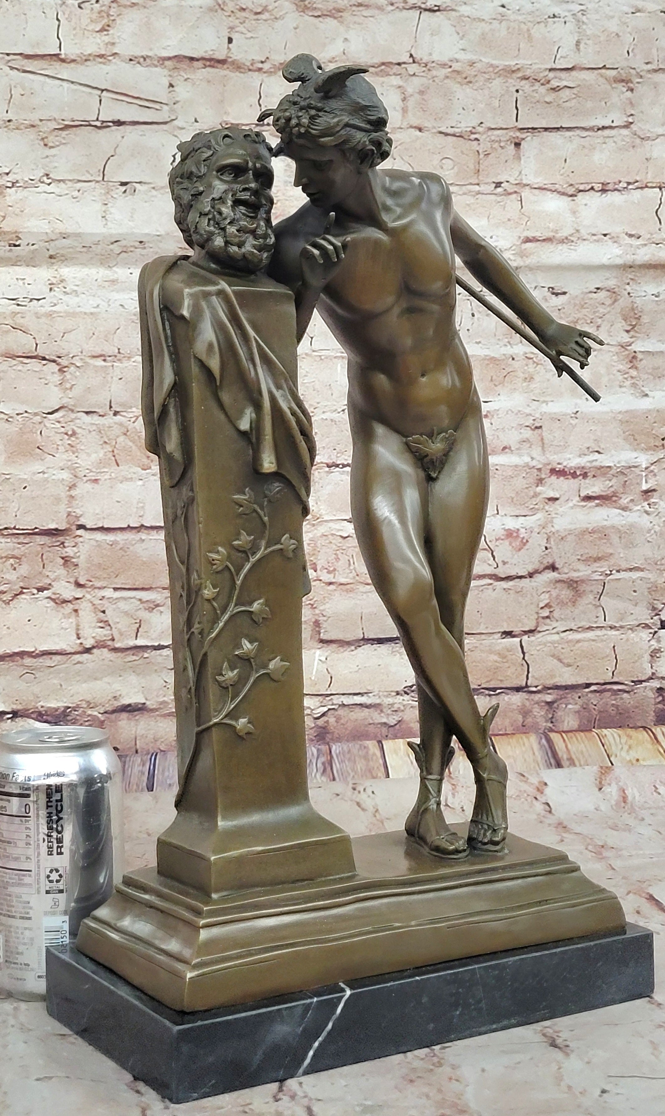 Hippolyte Alexandre Julien Moulin French Bronze Sculpture The Secret from Above