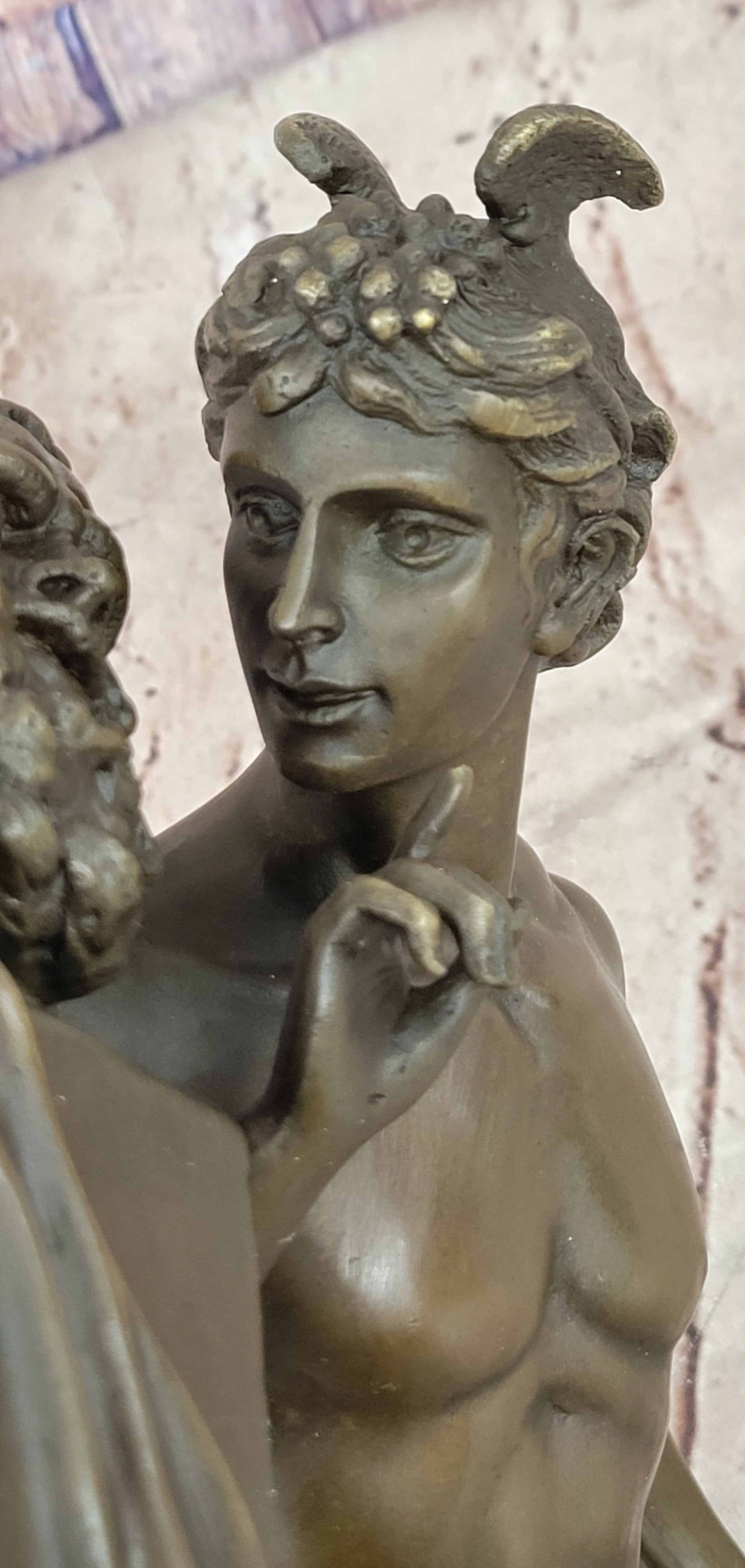 Hippolyte Alexandre Julien Moulin French Bronze Sculpture The Secret from Above