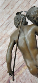Hippolyte Alexandre Julien Moulin French Bronze Sculpture The Secret from Above