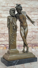 Hippolyte Alexandre Julien Moulin French Bronze Sculpture The Secret from Above