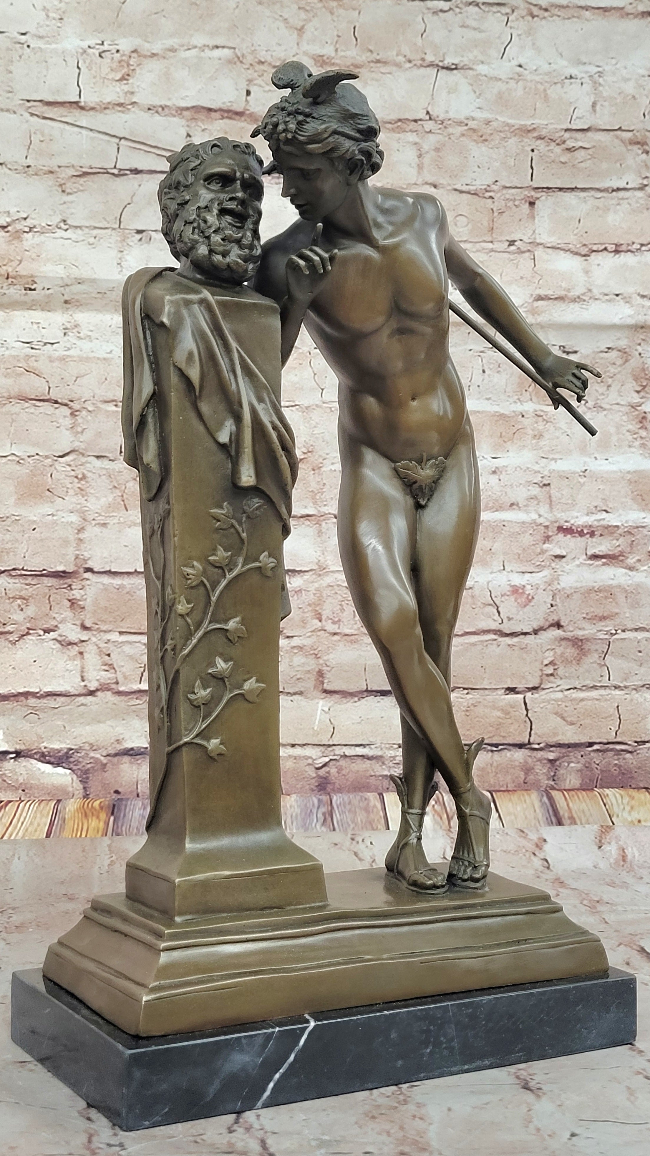 Hippolyte Alexandre Julien Moulin French Bronze Sculpture The Secret from Above