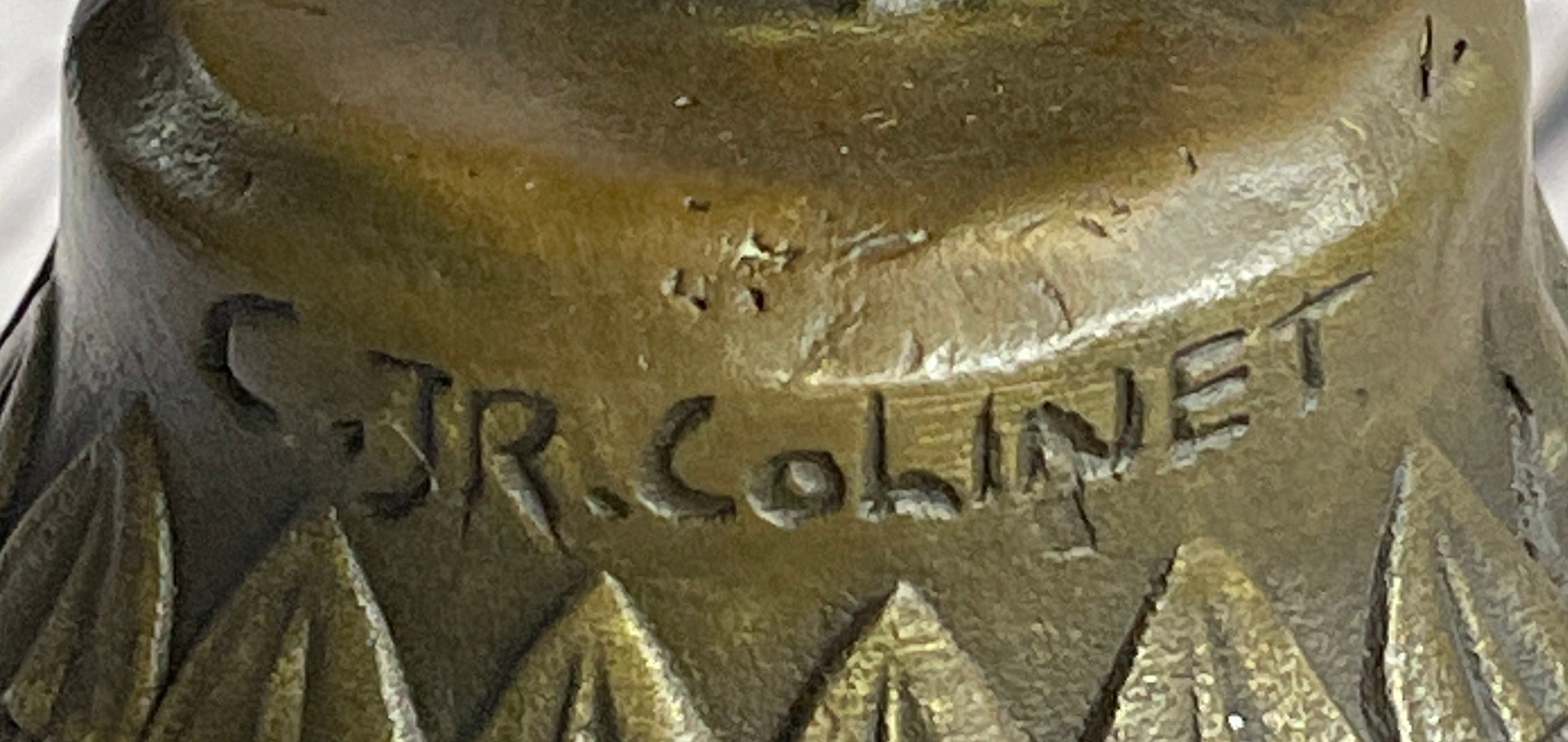 Nude Female Juggler Dancer - Art Deco Bronze Sculpture by Claire Colinet