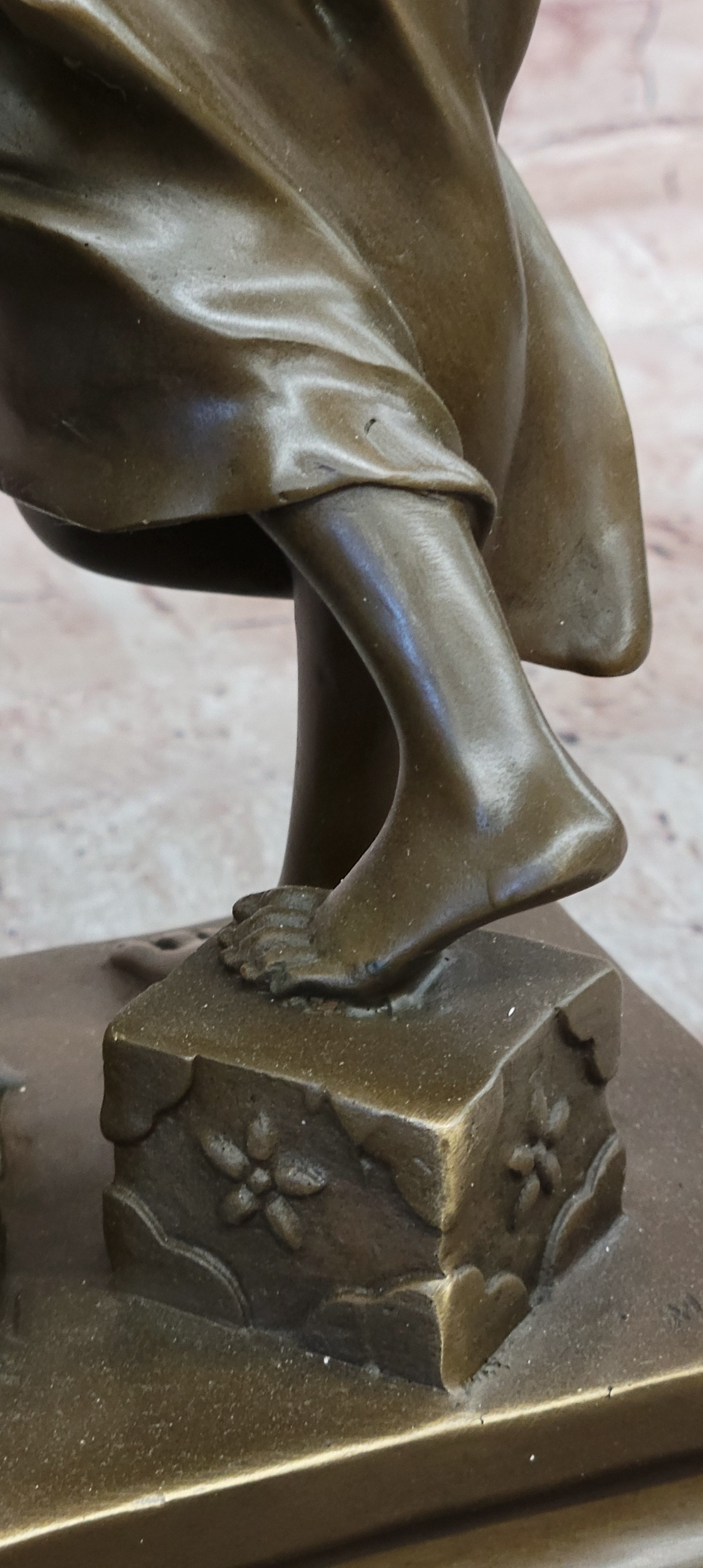 Signed Original Milo Mother and Daughter Praying Genuine Bronze Sculpture Statue