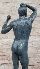 Adam Statue by Famous Rodin Bronze Replication Classical Sculpture Art 20.5''