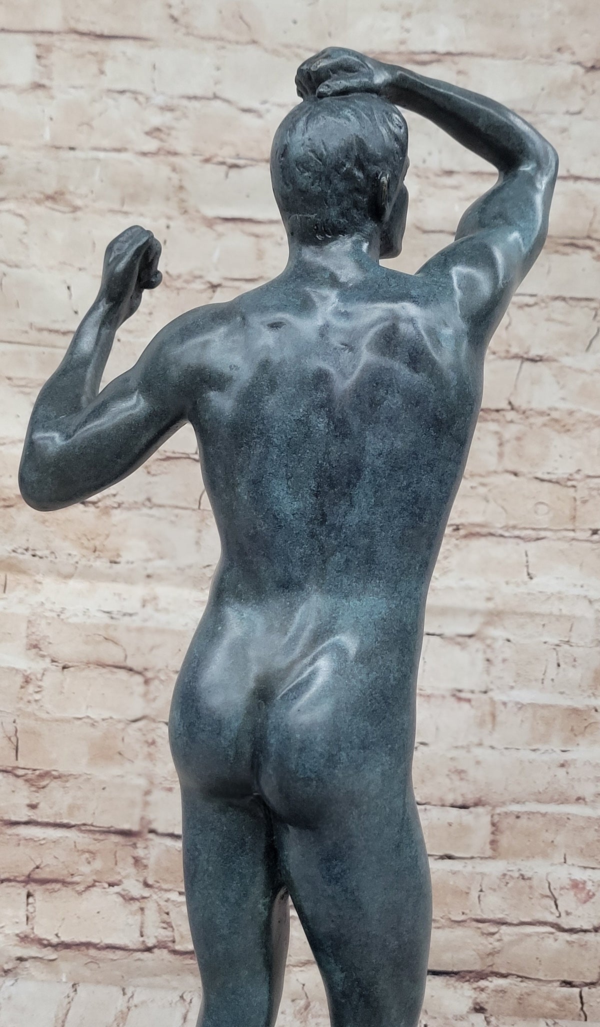 Adam Statue by Famous Rodin Bronze Replication Classical Sculpture Art 20.5''