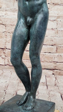 Adam Statue by Famous Rodin Bronze Replication Classical Sculpture Art 20.5''
